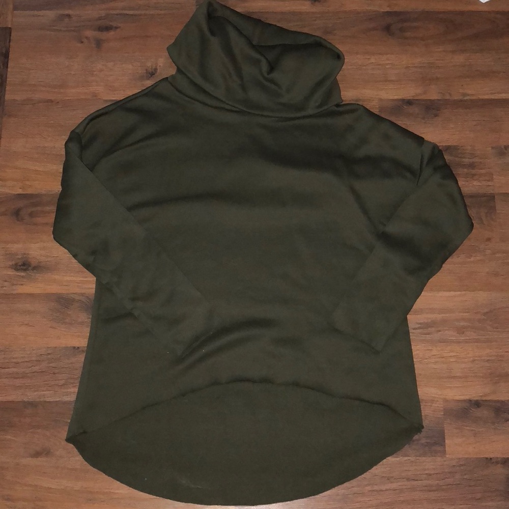 Green Cowl-neck Sweater
